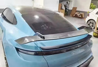 Carbon Fiber Trunk Spoiler for Porsche Taycan 2019–2023 - rear view - Becquet Voiture