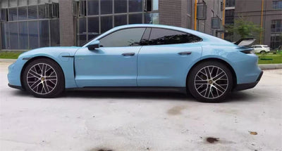 Becquet Coffre Porsche Taycan Carbone 2019-2023 - vue de dessus - Becquet Voiture