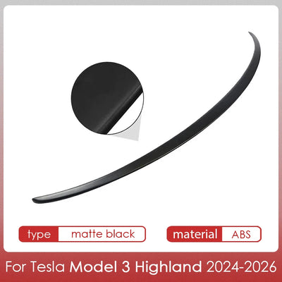 Becquet Coffre Tesla Model 3 Y Juniper Highland - installé sur véhicule 2 - Becquet Voiture