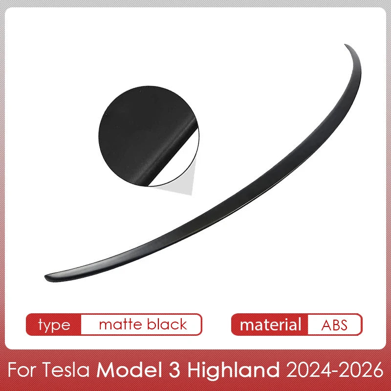 Becquet Coffre Tesla Model 3 Y Juniper Highland - installé sur véhicule 2 - Becquet Voiture
