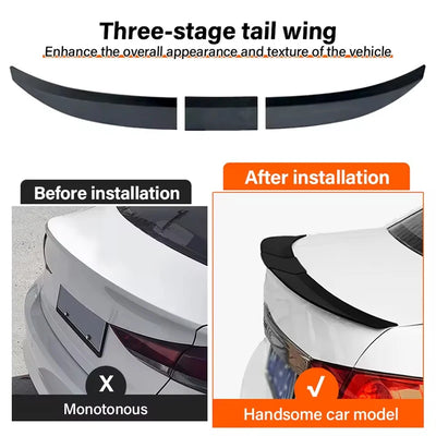 Becquet Coffre Tesla Model S 3 Sections Reglable - vue de trois-quarts 2 - Becquet Voiture