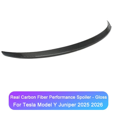 Becquet Coffre Tesla Model Y Juniper Carbone - vue de dessus - Becquet Voiture