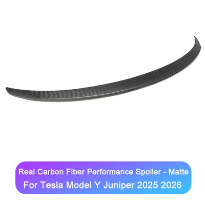 Becquet Coffre Tesla Model Y Juniper Carbone - vue rapprochée - Becquet Voiture