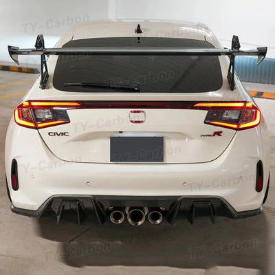Becquet de Coffre Carbone Honda Civic Type R FL5 Style Spoon 2022+ - vue de profil - Becquet Voiture