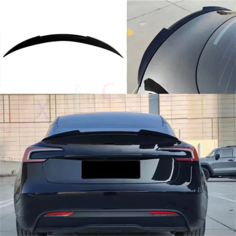 Becquet de Coffre Tesla Model 3 et Model Y - installé sur véhicule - Becquet Voiture