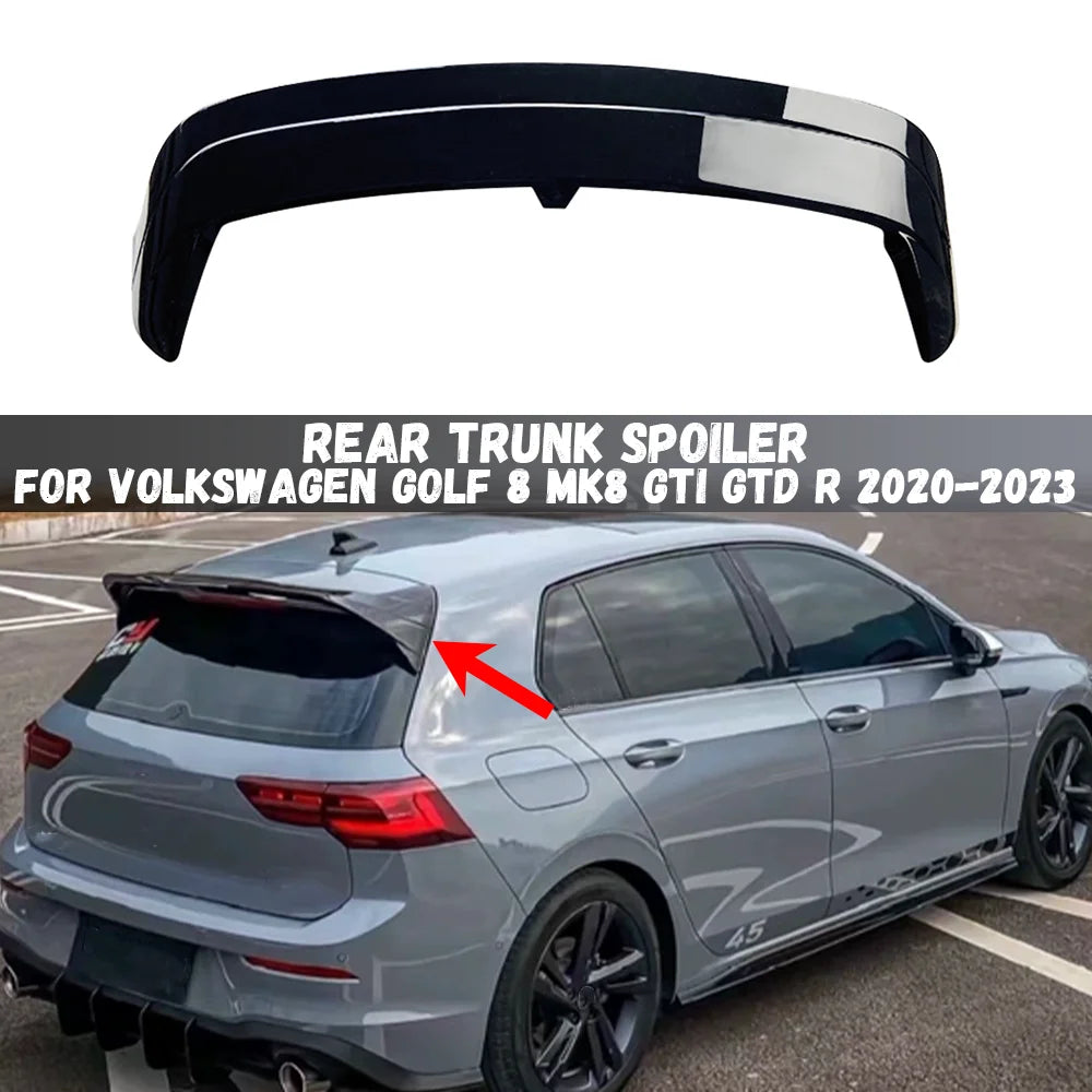 Becquet de Toit Arrière Volkswagen Golf 8 MK8 2020-2023 - vue de face - Becquet Voiture