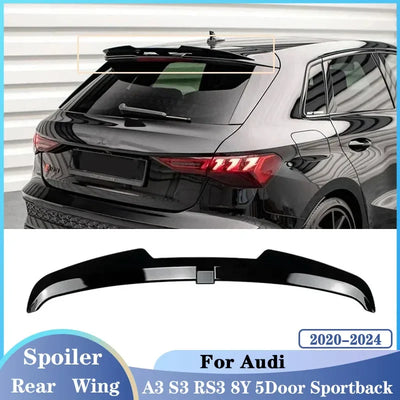 Becquet de Toit Audi A3 S3 RS3 8Y Sportback 2020-2024 - vue de face - Becquet Voiture