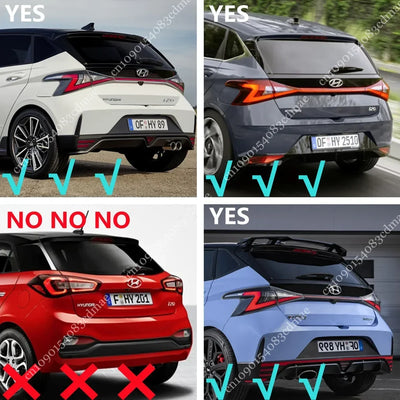 Becquet de Toit Hyundai i20 N N-Line 2021-2024 - vue arrière - Becquet Voiture