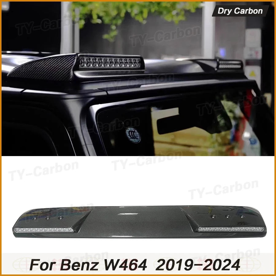 Becquet de Toit LED Carbone Mercedes Classe G W464 G63 2019-2024 - vue de face - Becquet Voiture