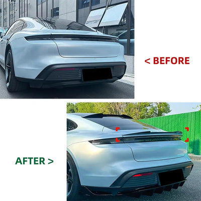 Becquet de Toit Porsche Taycan 2019-2024 Carbone - vue de profil - Becquet Voiture