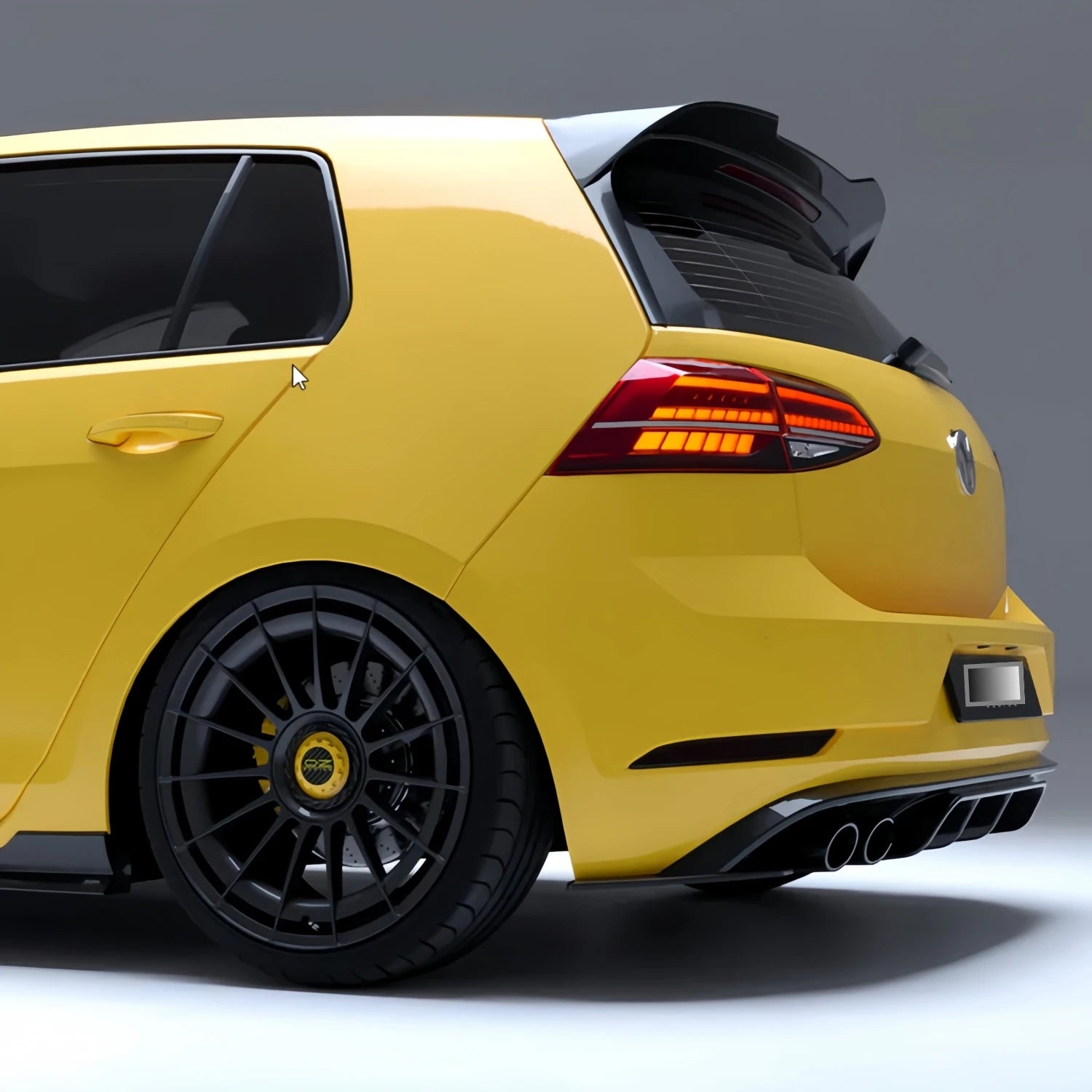 Becquet de Toit VW Golf 7 MK7 GTI R 2013-2020 - vue de face - Becquet Voiture