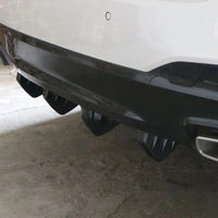 Universal Car Rear Diffuser Tip (Pack of 4) - rear view - Becquet Voiture