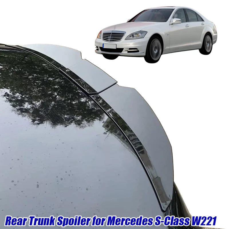 Becquet Ducktail Mercedes Classe S W221 2008-2013 - vue de face - Becquet Voiture