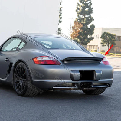 Becquet Ducktail Porsche 987 Cayman Coupé 2005-2012 Carbone - installé sur véhicule - Becquet Voiture