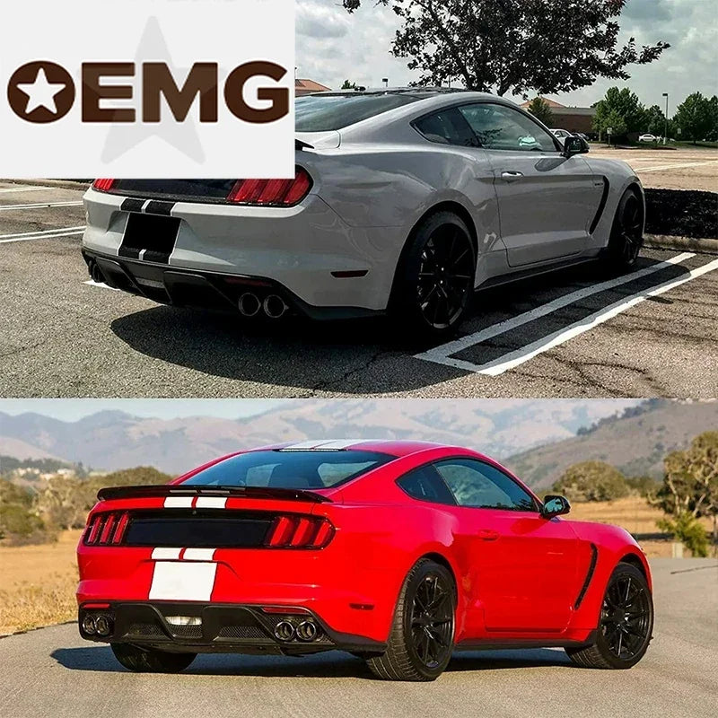 Becquet Ford Mustang GT500 GT350 2015-2023 Bright Black - vue de trois-quarts - Becquet Voiture