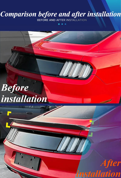 Becquet Ford Mustang MK6 2015-2022 Carbone - vue rapprochée - Becquet Voiture