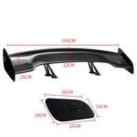 Becquet GT Universel Carbone 145cm Sport Tuning - installé sur véhicule - Becquet Voiture