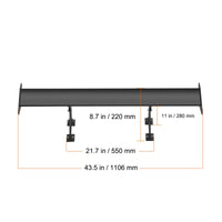 Universeller GT-Doppel-Flügelspoiler JDM Drift 53 Zoll - Montagedetail 2 - Becquet Voiture