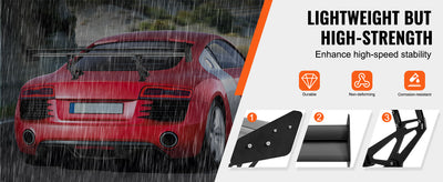 Becquet GT Universel Double Pont JDM Drift 53 Pouces - vue de dessus - Becquet Voiture