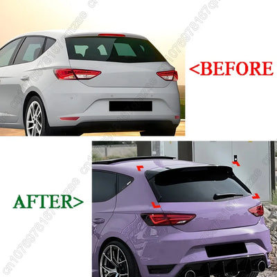 Becquet Latéral Seat Leon 5F FR MK3 5 Portes 2013-2019 - vue de dessus - Becquet Voiture