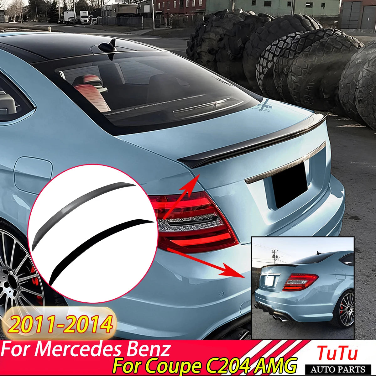 Becquet Mercedes Classe C Coupé C204 AMG 2011-2014 - vue de face - Becquet Voiture
