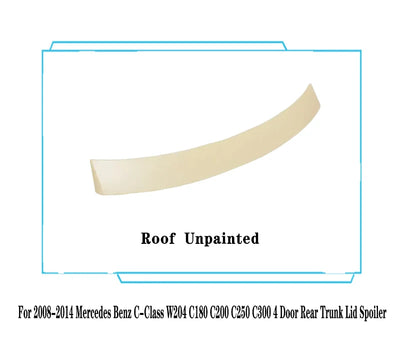 Becquet Mercedes Classe C W204 2008-2014 - vue de dessus 2 - Becquet Voiture