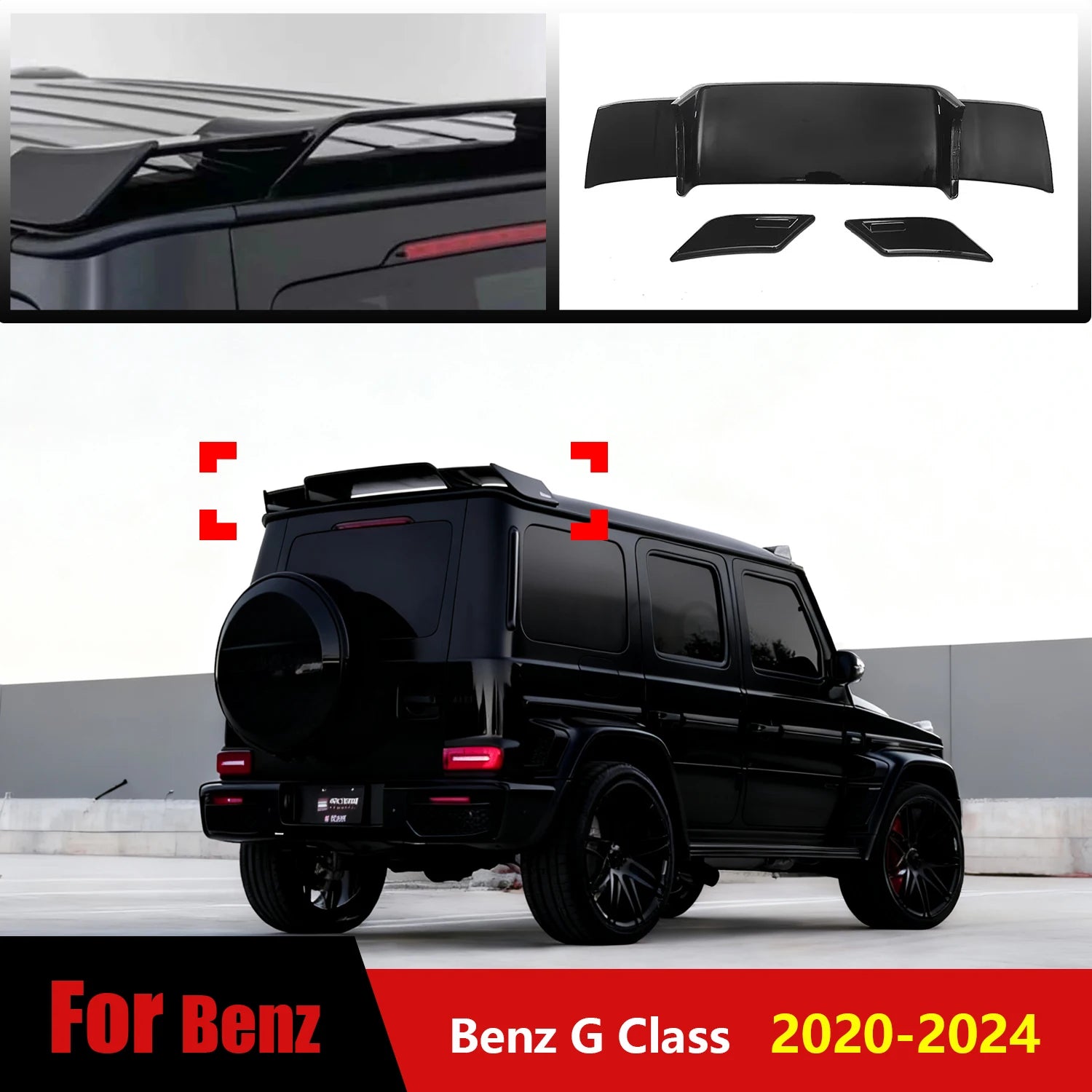 Becquet Mercedes Classe G W464 G63 AMG 2020-2024 - vue de face - Becquet Voiture