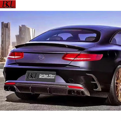 Becquet Mercedes Classe S Coupé S63 C217 Carbone - vue de trois-quarts - Becquet Voiture