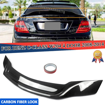 Becquet Mercedes W204 C63 2008-2014 Look Carbone - vue de face - Becquet Voiture