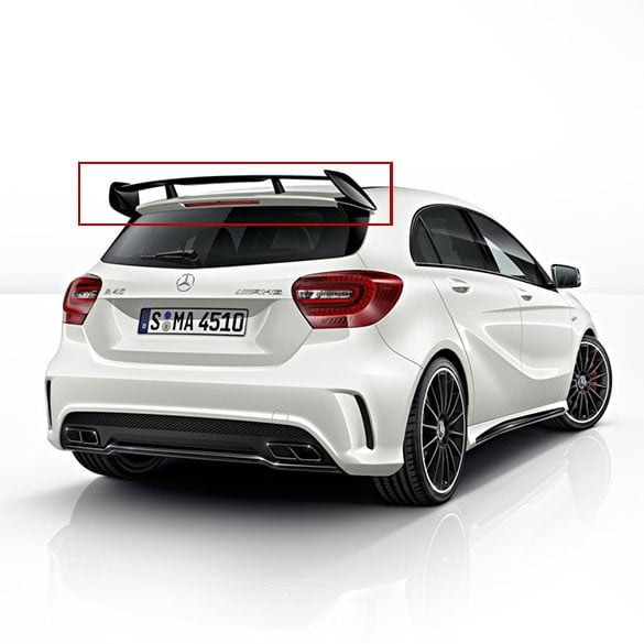 Becquet Noir Brillant Mercedes Classe A W176 Look A45 AMG - vue de face - Becquet Voiture