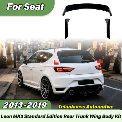 Becquet Seat Leon 5F MK3 2013-2019 - vue de face - Becquet Voiture