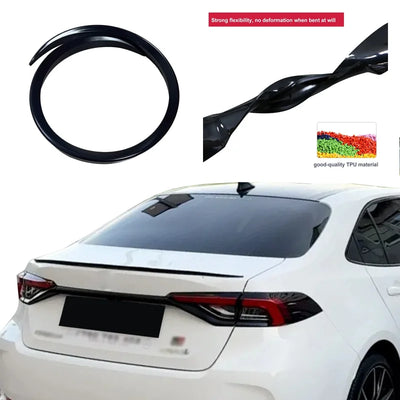 Becquet Souple Universel Noir Brillant - vue de profil - Becquet Voiture
