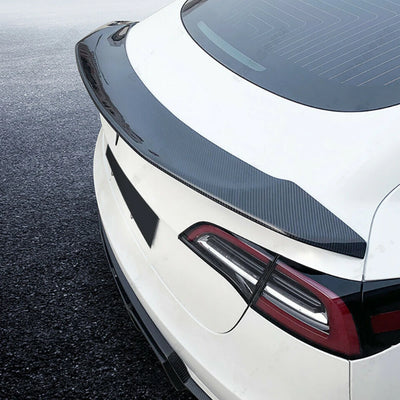 Becquet Tesla Model 3 V Style Carbone 2017-2022 - détail du montage - Becquet Voiture