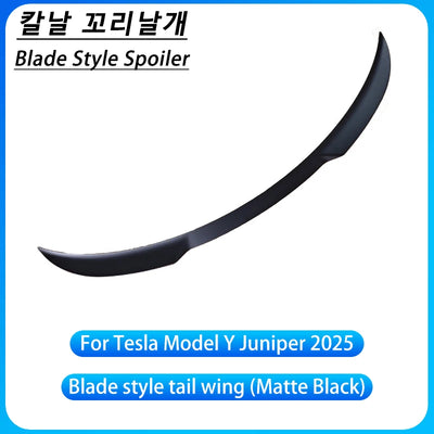 Becquet Tesla Model Y Juniper 2025 Blade Carbone - installé sur véhicule 2 - Becquet Voiture