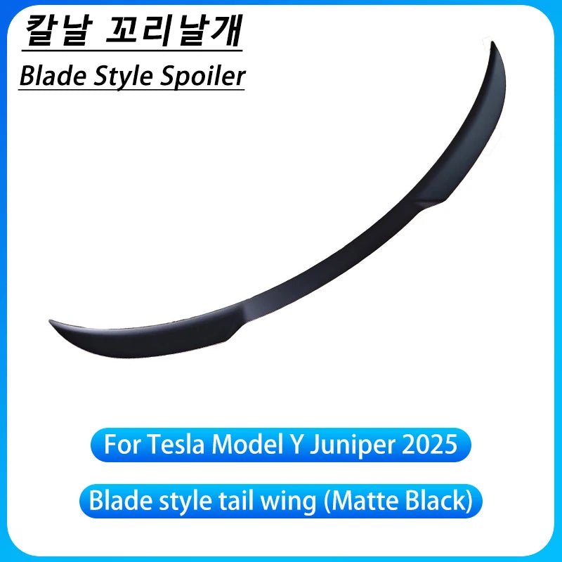 Becquet Tesla Model Y Juniper 2025 Blade Carbone - installé sur véhicule 2 - Becquet Voiture