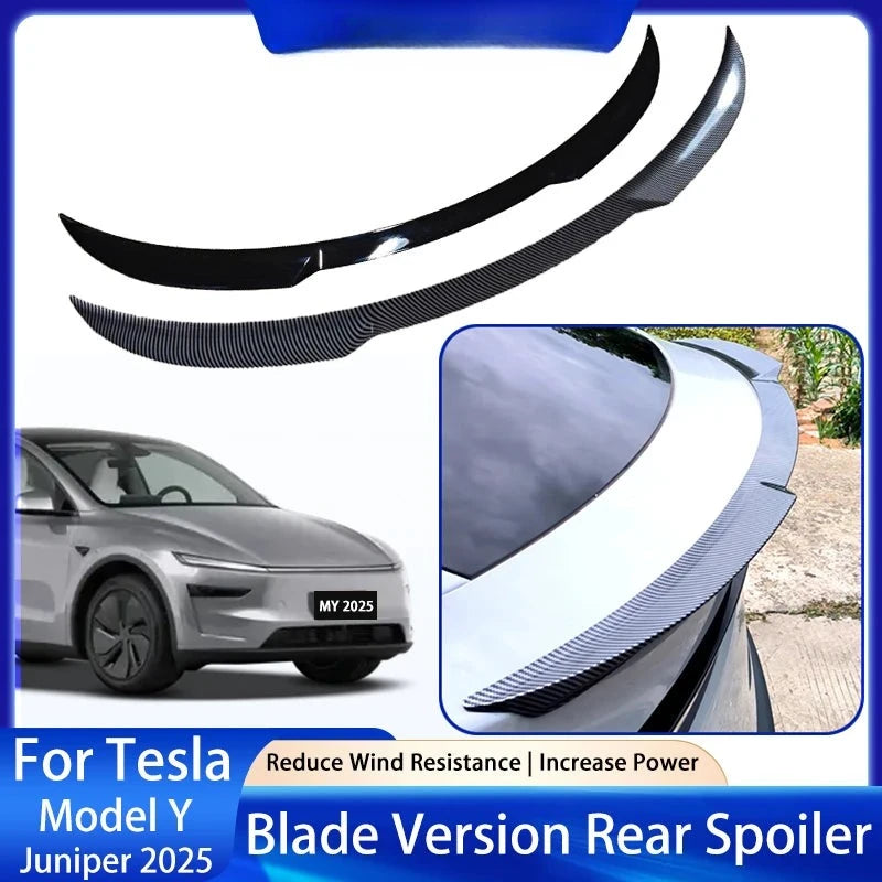 Becquet Tesla Model Y Juniper 2025 Blade Carbone - vue de face - Becquet Voiture