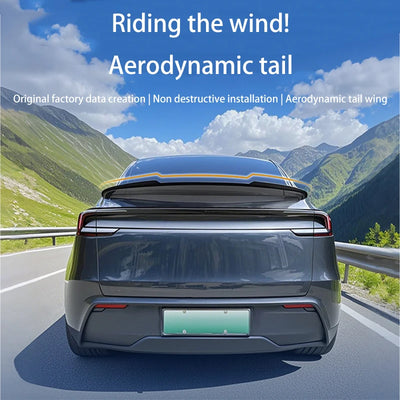 Becquet Tesla Model Y Juniper 2025 Blade Carbone - vue de profil - Becquet Voiture