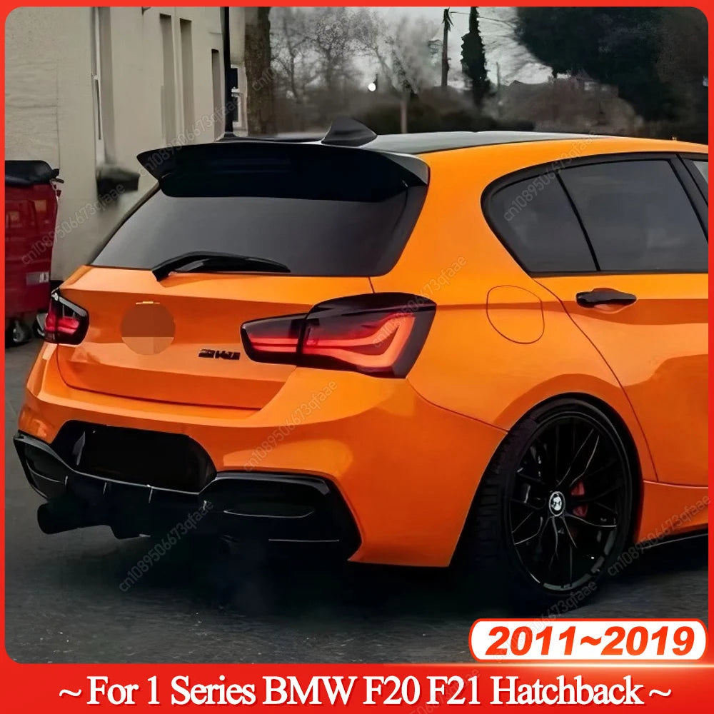 Becquet Toit BMW Série 1 F20 F21 Noir Brillant - vue de face - Becquet Voiture