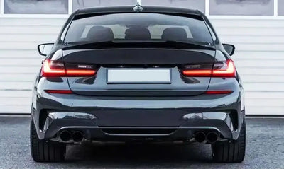 Becquet Toit BMW Série 3 G20 M4 Style Noir Brillant - détail du montage 2 - Becquet Voiture