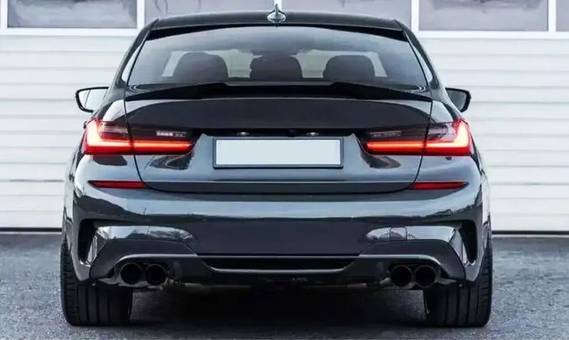 Becquet Toit BMW Série 3 G20 M4 Style Noir Brillant - détail du montage 2 - Becquet Voiture