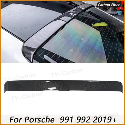 Becquet Toit Carbone Porsche 911 992 Carrera - vue de face - Becquet Voiture