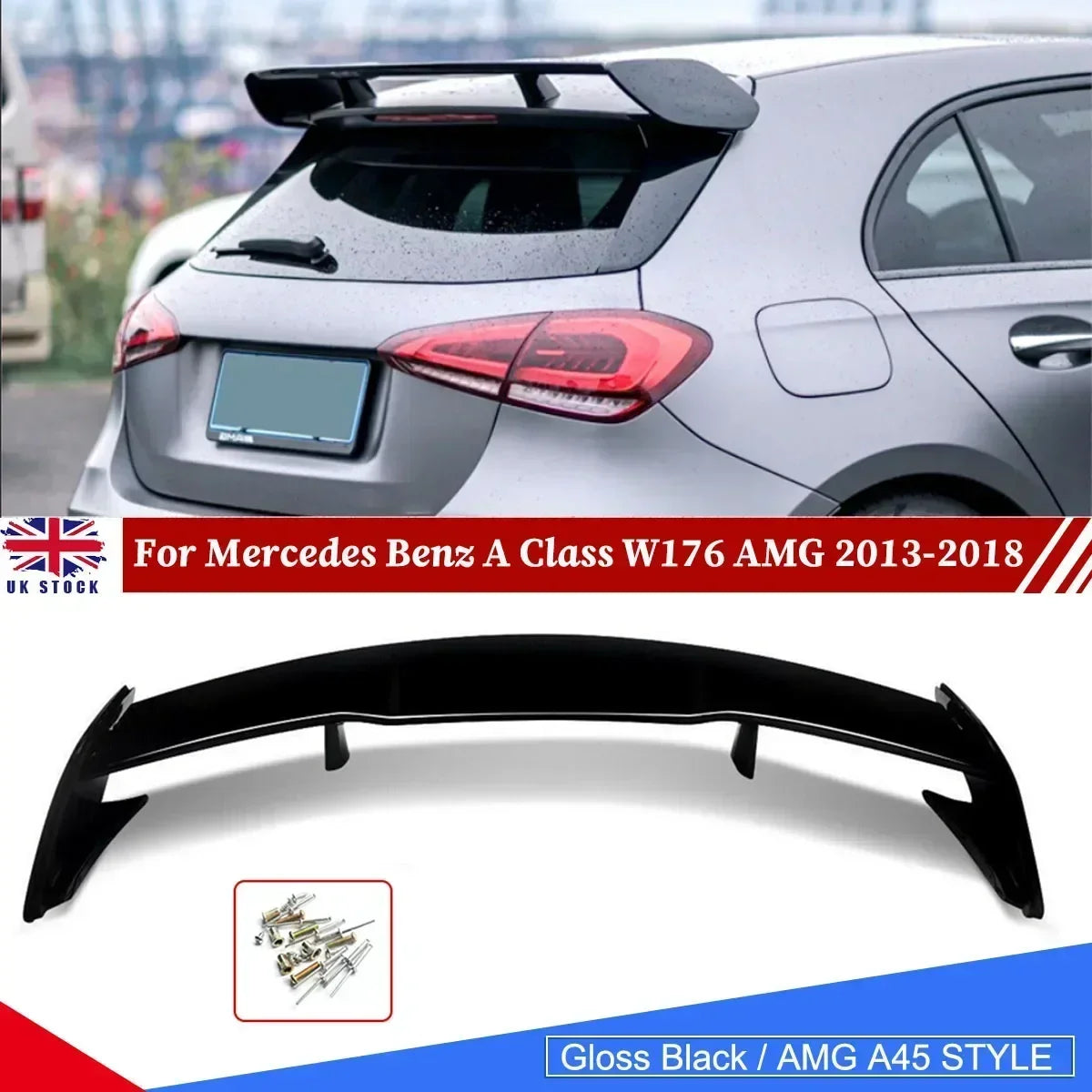Becquet Toit Mercedes A W176 Hatchback 5-Portes 2013-2018 - vue de face - Becquet Voiture