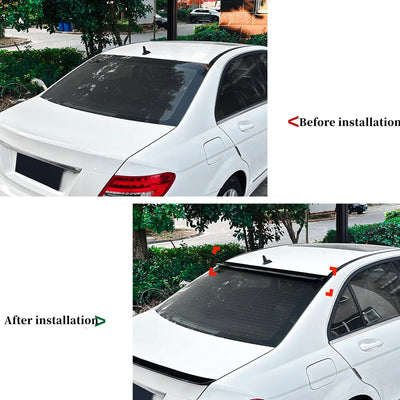 Becquet Toit Mercedes Classe C W204 2008-2014 ABS - en situation - Becquet Voiture