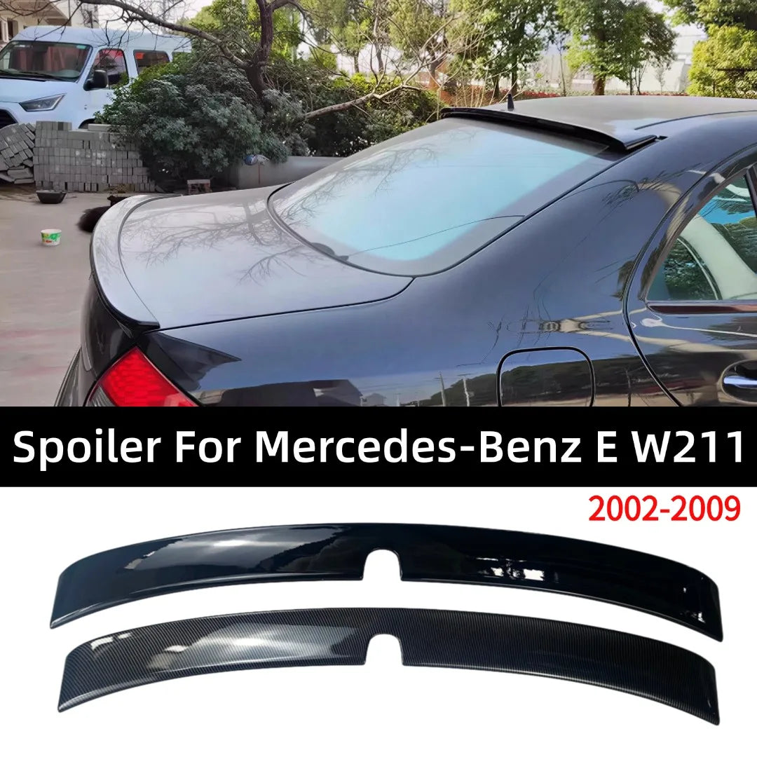 Becquet Toit Mercedes Classe E W211 4-Portes 2002-2009 - vue de face - Becquet Voiture