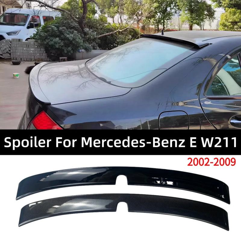 Roof Spoiler Mercedes E-Class W211 4-Door 2002-2009 - front view - Becquet Voiture
