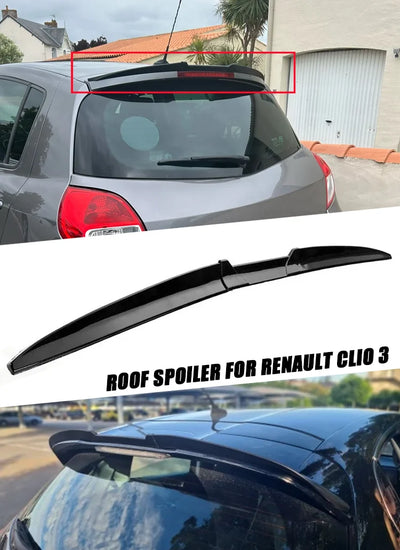 Becquet Toit Renault Clio RS Sport 2006-2012 - détail du montage - Becquet Voiture