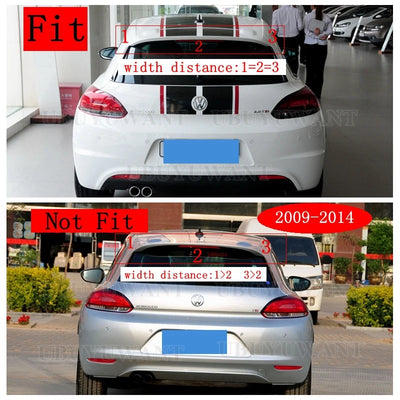 Becquet Toit VW Scirocco R Line Gloss Black - détail du montage - Becquet Voiture