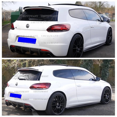 Becquet Toit VW Scirocco R Line Gloss Black - vue de trois-quarts - Becquet Voiture