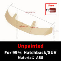 Universal 130cm Hatchback SUV ABS Spoiler - top view - Becquet Voiture