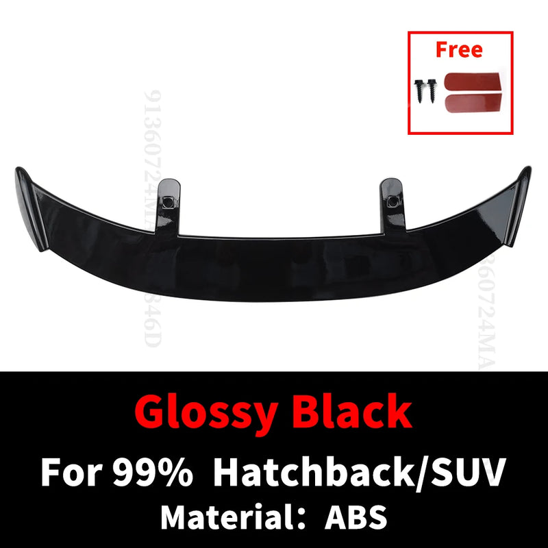 Universal 130cm Hatchback SUV ABS Spoiler - front view 2 - Becquet Voiture